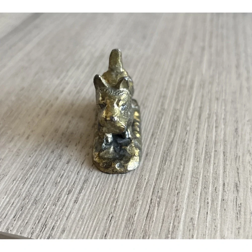 Scotty Scottish Terrier Dog‎ Brass Tone Figurine Made in Japan Vintage
